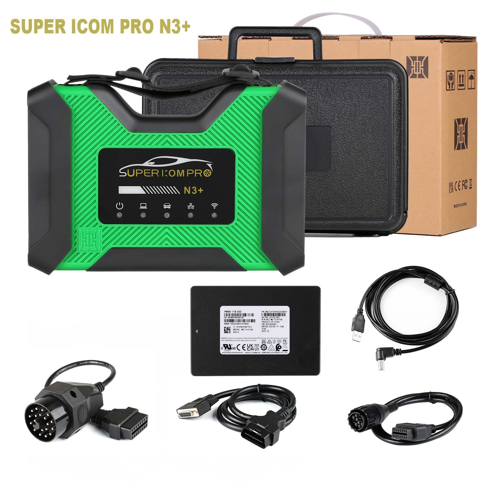 SUPER ICOM PRO N3+ BMW Scanner Vollkonfiguration mit V2023.3 BMW ICOM Software 1TB SSD ISTA-D 4.39.31 ISTA-P 3.71.0.200 mit Ingenieuren Programmierung