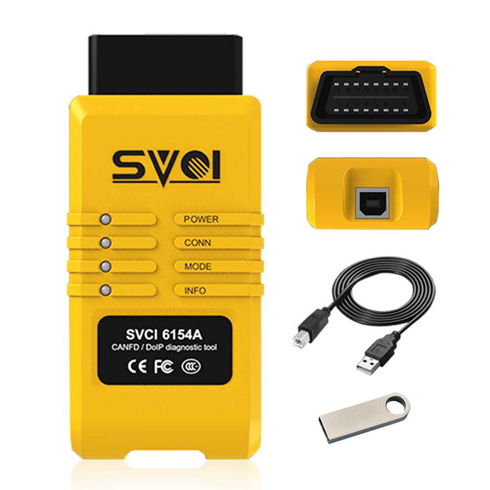 SVCI 6154A Wifi OBD2 Code Scanner Diagnose OKI 6154 support CAN FD and DOIP Protocol