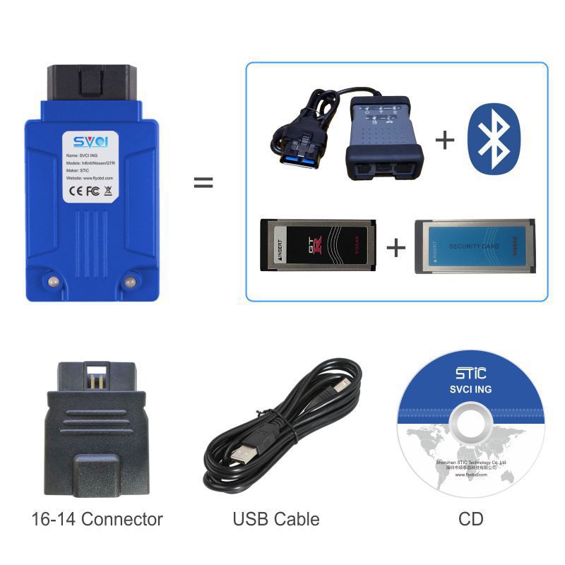 Hot Sale SVCI ING für Infiniti Nissan GTR J2534 Diagnostic Tool Replace Consult III Plus unterstützt Win7 bis Win10