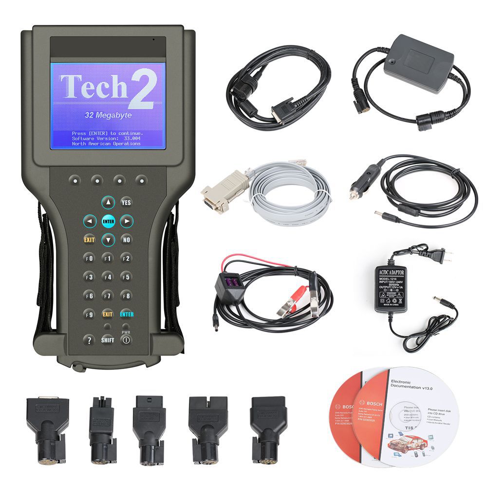 Tech2 Diagnostic Scanner for GM/Saab/Opel/Isuzu/Suzuki/Holden with TIS2000 Software Full Package in Carton Box Free Shipping