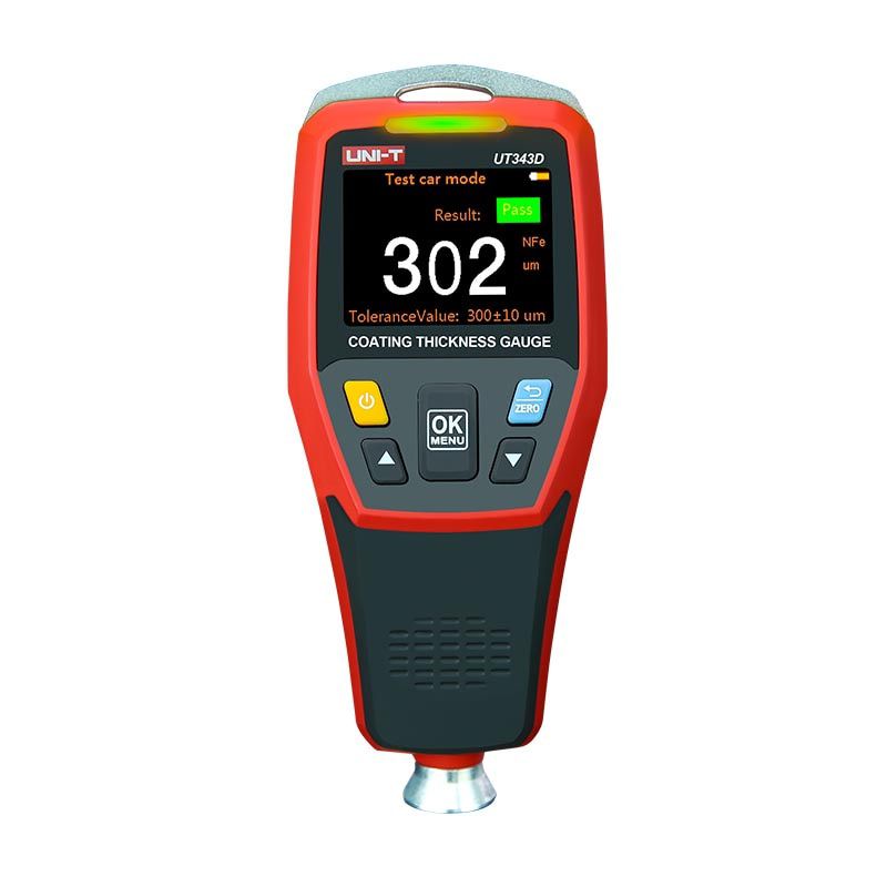 UT343D Thickness Gauge Digital Coating Meter Cars Paint Thickness Tester FE/NFE Messung mit USB Data Function