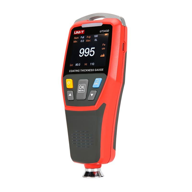 UT343D Thickness Gauge Digital Coating Meter Cars Paint Thickness Tester FE/NFE Messung mit USB Data Function