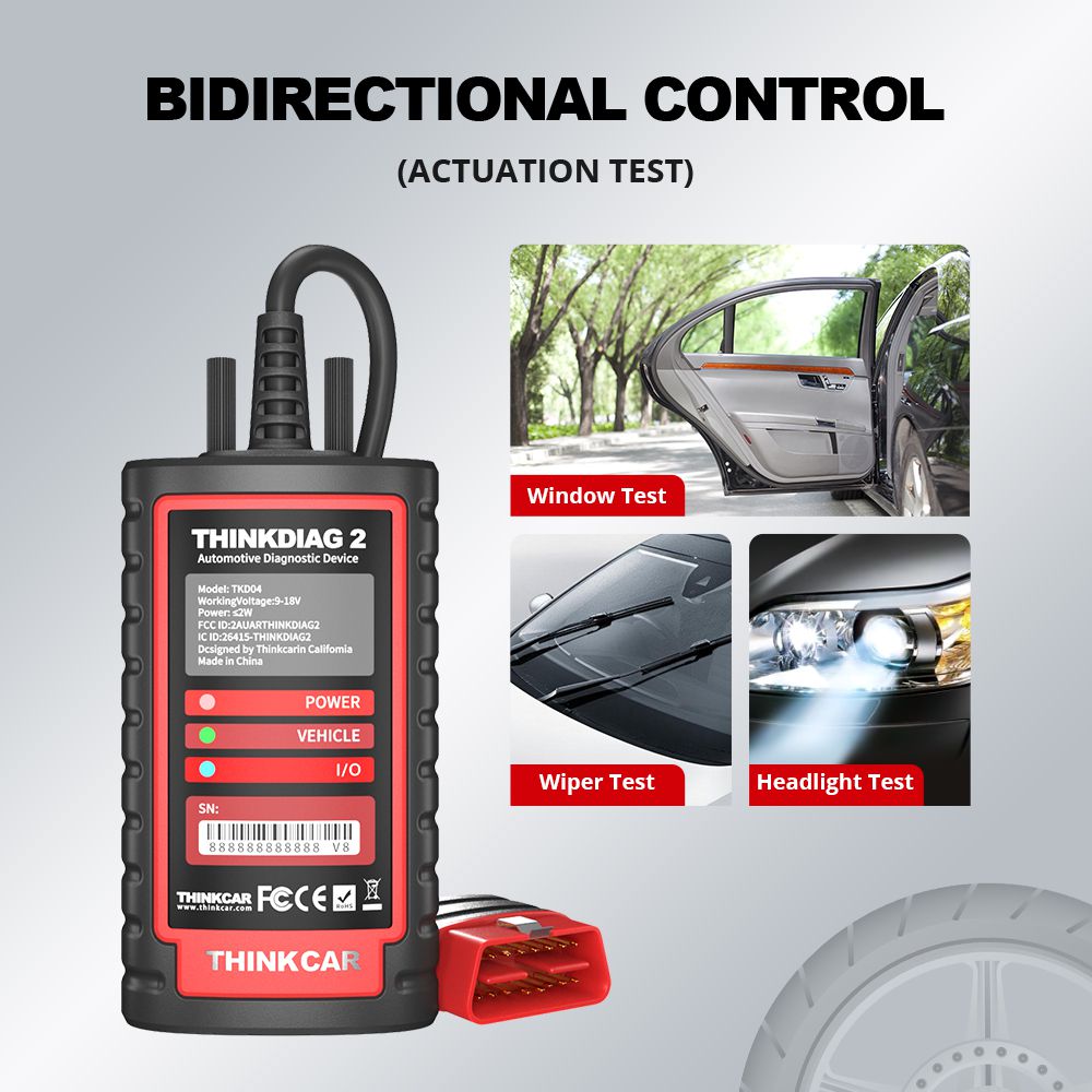 THINKCAR Thinkdiag 2 Unterstützung CAN FD Protokolle OBD2 Scanner Fit Für GM Auto Marken Kostenlose volle Software 16 Reset Funktionen ECU Code