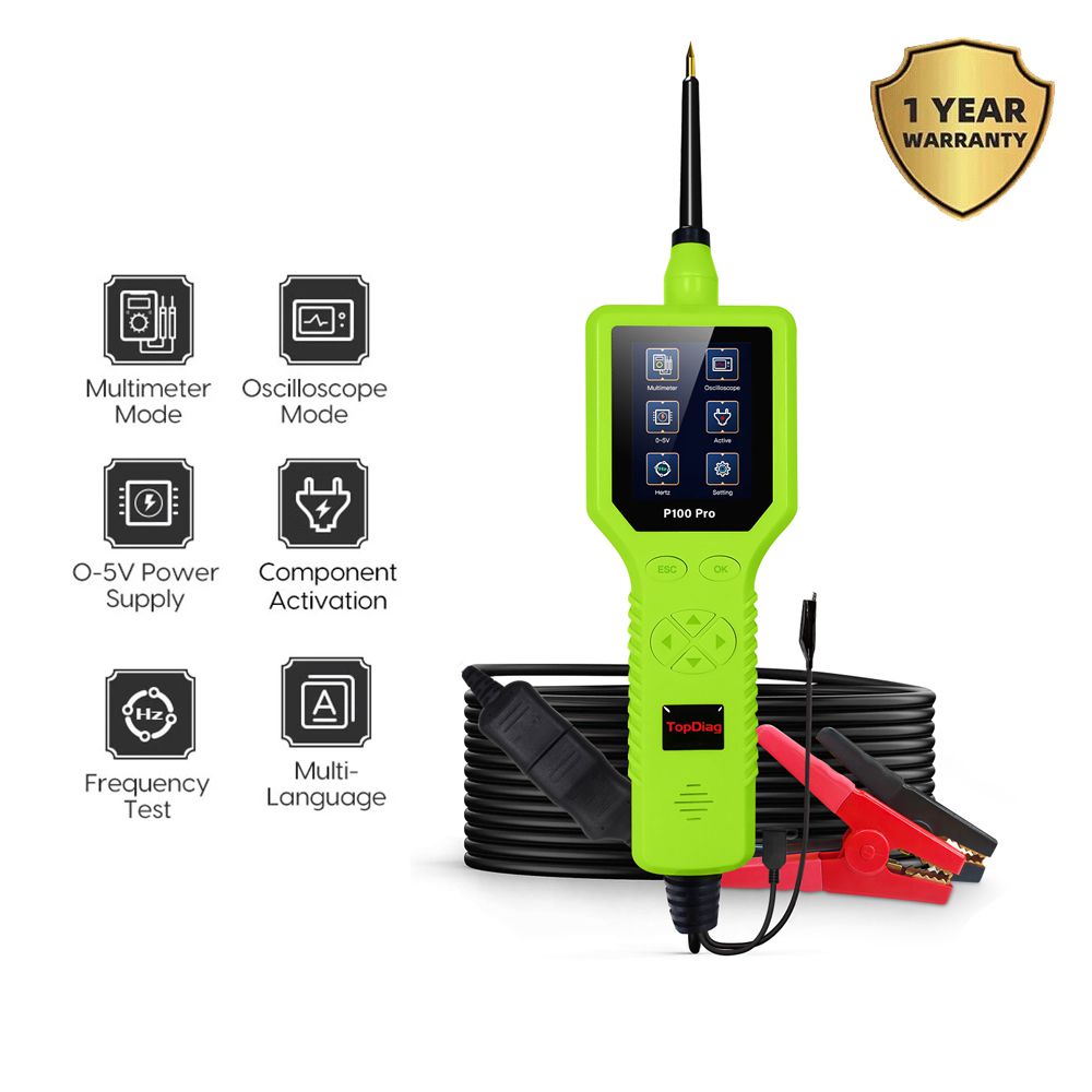 TopDiag P100 Pro Power Probe Auto Circuit Tester Automobil Motorrad Circuit Analyzer Strom Tester Multimeter LED Leuchten