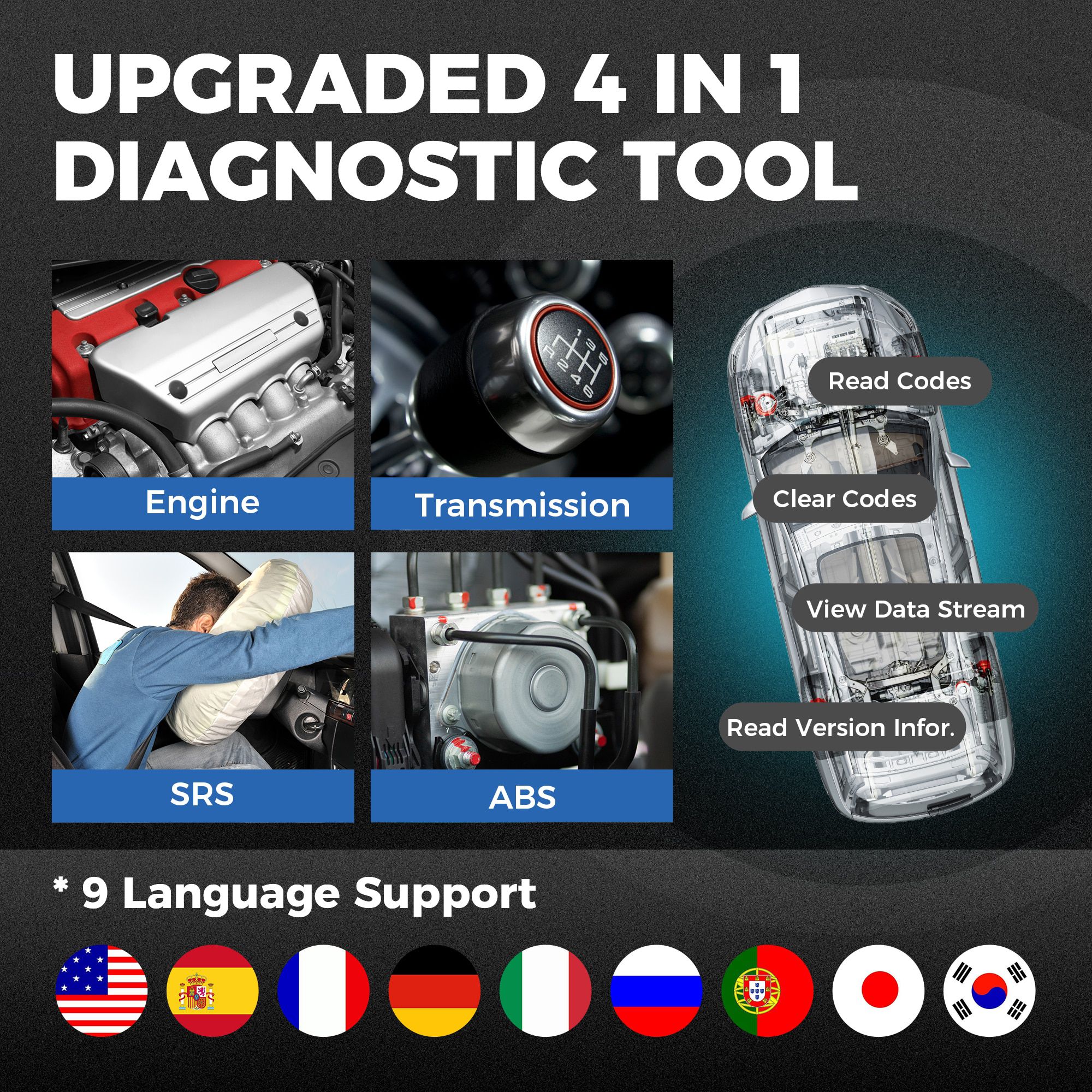 Topdon ArtiDiag500S OBD2 Diagnosescanner Alle Systeme ABS Airbag DPF Öl Reset Automotive Diagnoses Tool