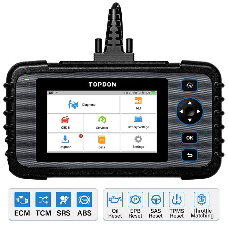 TOPDON ArtiDiag600 OBD2 Scanner Auto Diagnosewerkzeug Automotive Scan Auto Diagnose ABS SRS Motor Test Autoscanner Kostenlose Aktualisierung