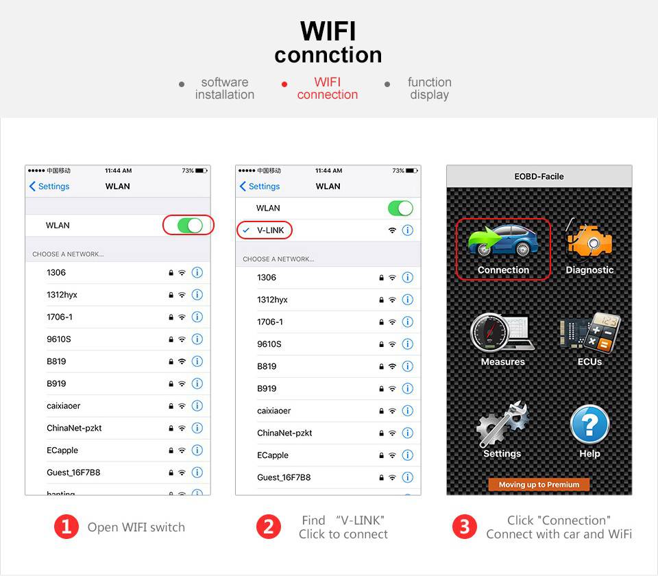 Vgate iCar 2 WIFI Version ELM327 OBD2 Code Reader