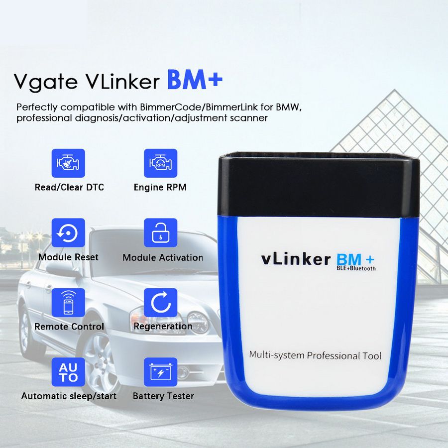 Vgate vLinker BM ELM327 OBD2 Scanner Für BMW Scanner wifi OBD 2 Car Diagnostic Auto Tool Bimmercode Bluetooth-Compatible ELM 327 V 1