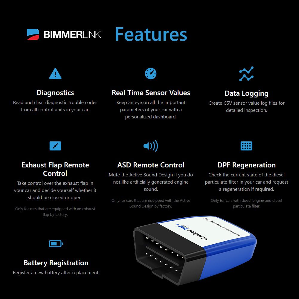 Vgate vLinker BM ELM327 OBD2 Scanner Für BMW Scanner wifi OBD 2 Car Diagnostic Auto Tool Bimmercode Bluetooth-Compatible ELM 327 V 1