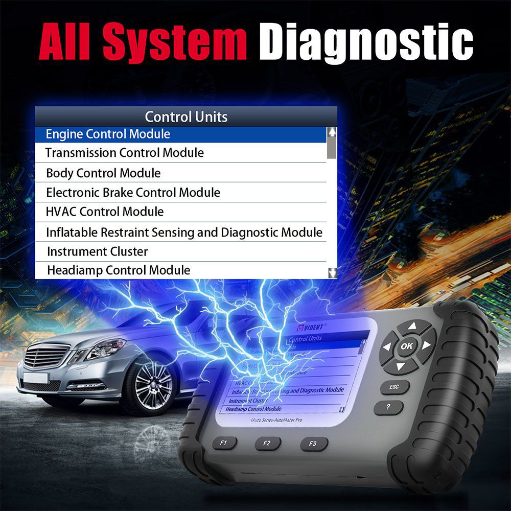 VIDENT iAuto708 Full System All Make Scan Tool OBDII Scanner OBDII Diagnostic Tool