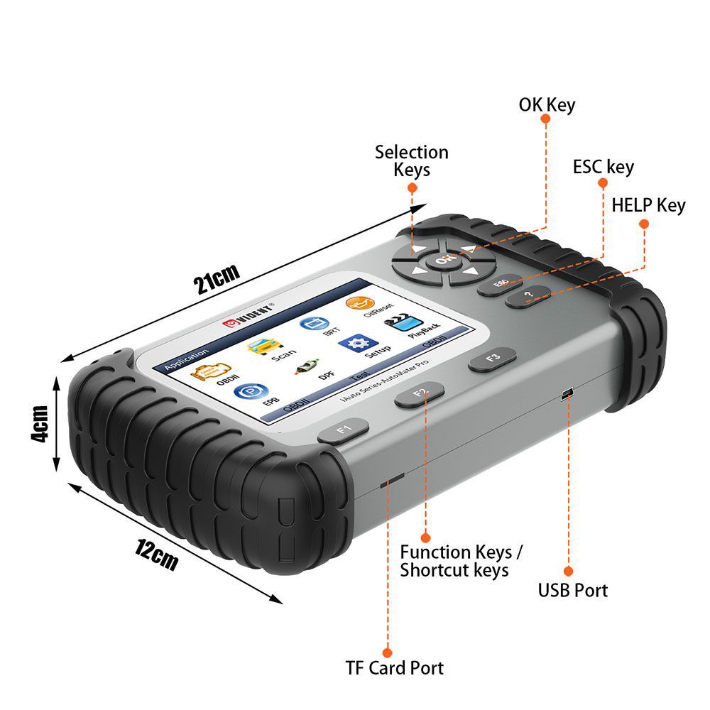 VIDENT iAuto708 Full System All Make Scan Tool OBDII Scanner OBDII Diagnostic Tool