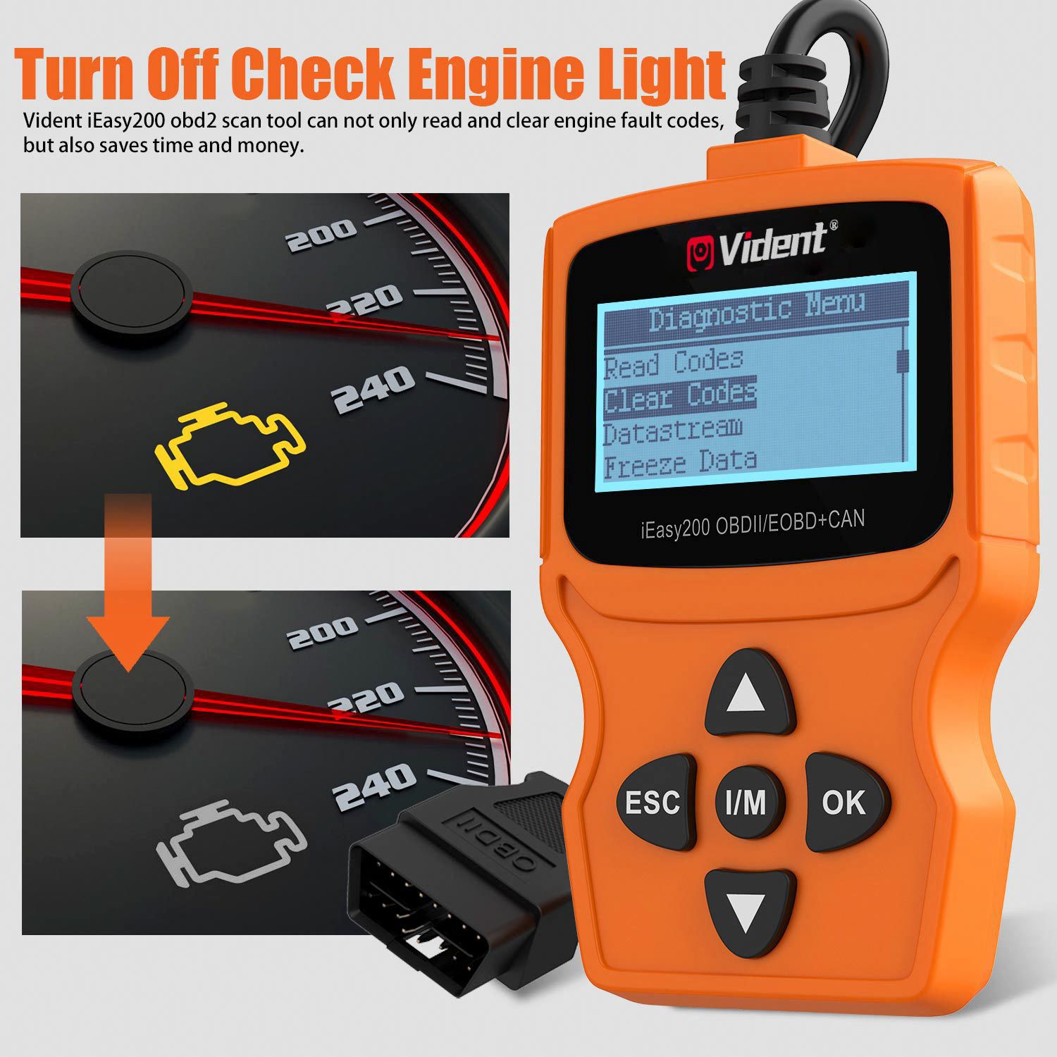 VIDENT iEasy200 OBDII,EOBD,CAN Code Reader