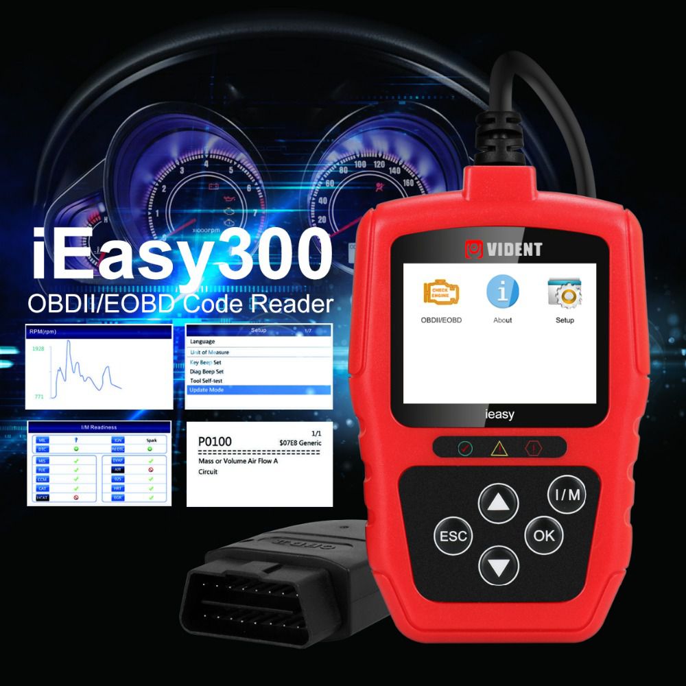 VIDENT iEasy300 OBD2 /EOBD CAN Code Reader Scanner Automotive Diagnostic Scan Tool clear Trouble Codes