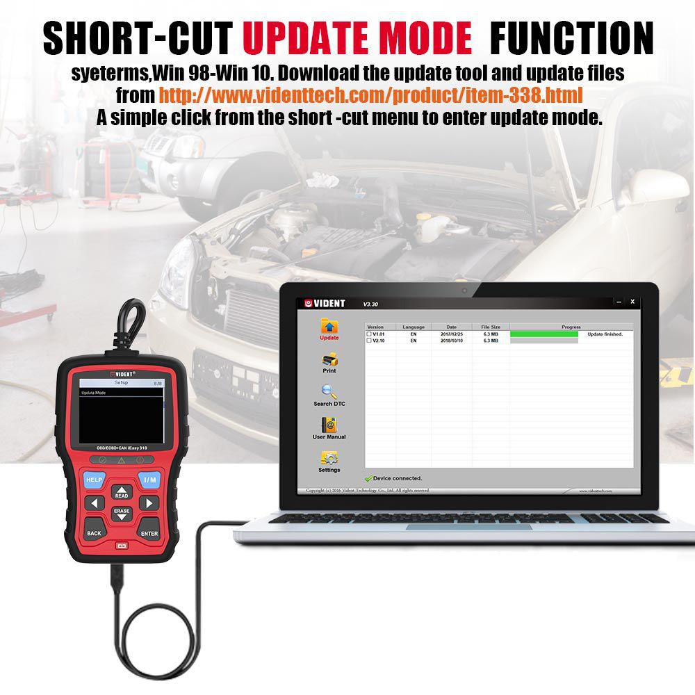 Vident iEasy310 OBD2 Scanner OBDII Code Reader und Car Diagnostic Tool OBD2 Automotive Scanner