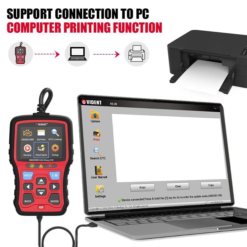 Vident iEasy310 OBD2 Scanner OBDII Code Reader und Car Diagnostic Tool OBD2 Automotive Scanner