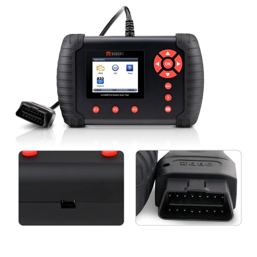 Original VIDENT iLink400 Full System Scan Tool Single Make Support ABS /SRS /EPB //DPF Regeneration /Oil Reset