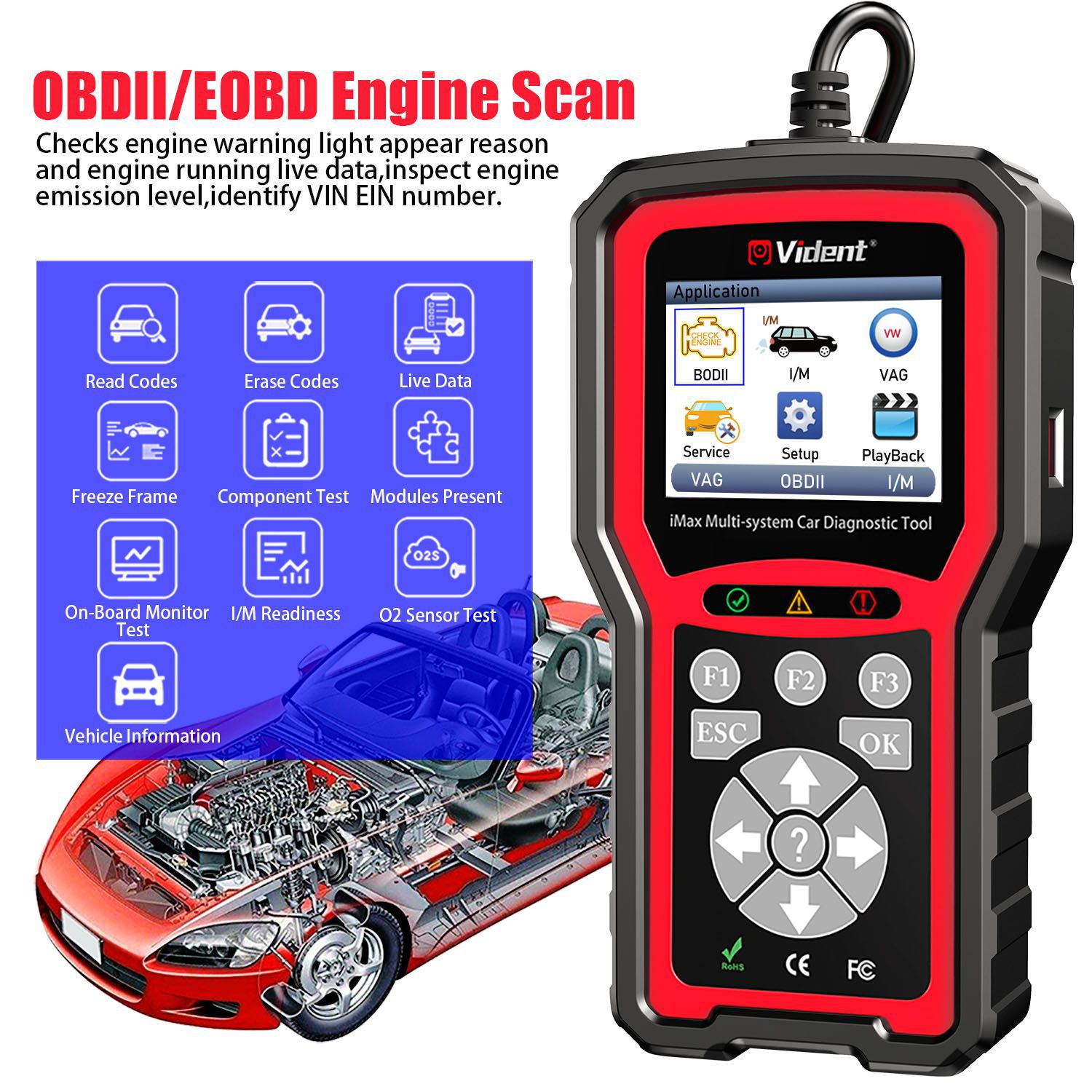 VIDENT iMax4301 VAWS V-A-G OBD Diagnostic Service Tool unterstützt 9 Spezielle Funktionen