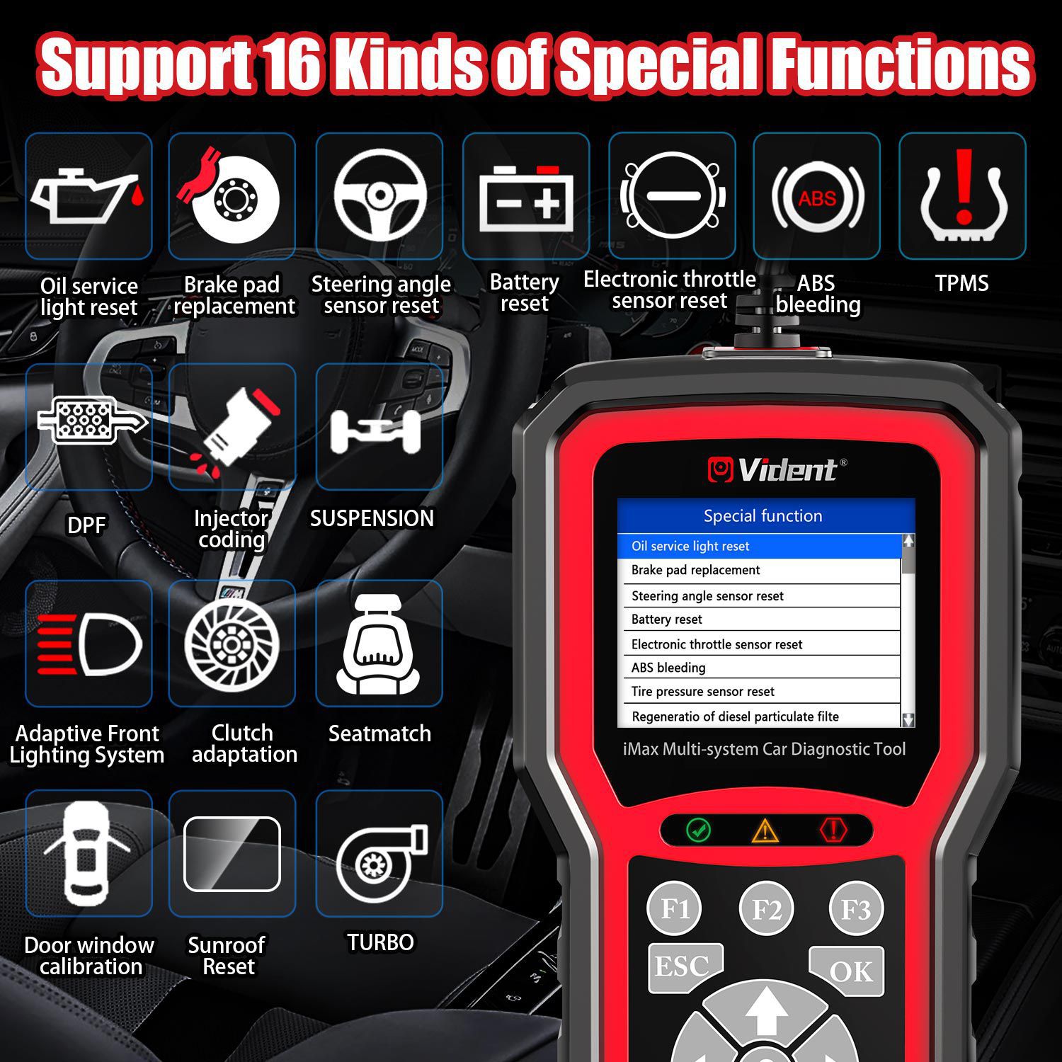 VIDENT iMax4303 JLR Komplett-System-Car im Kombibereich 1600;Diagnostic Tool for Jaguar and Land Rover Support Reset/OBDII Diagnostic/Service