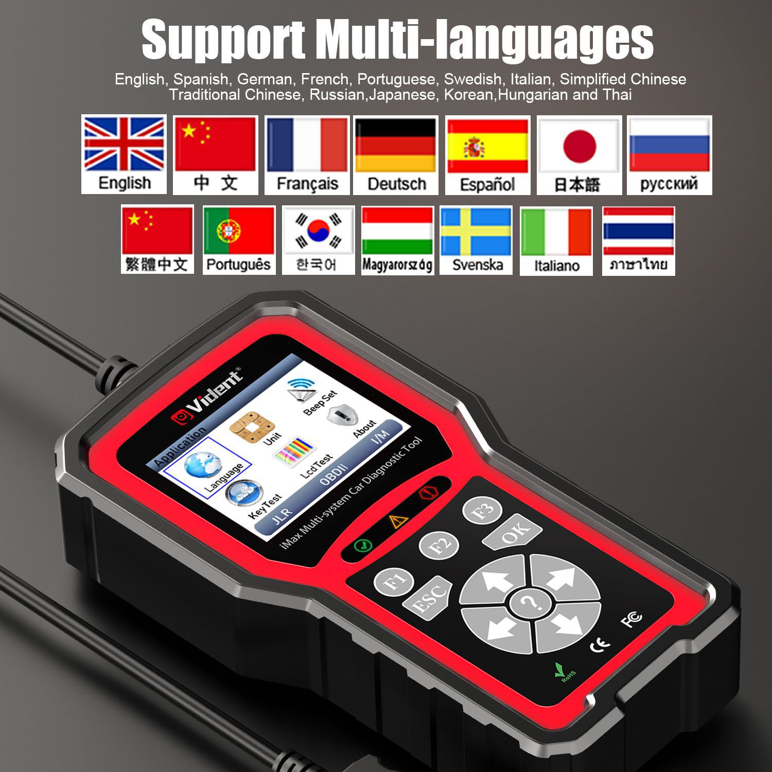 VIDENT iMax4303 JLR Komplett-System-Car im Kombibereich 1600;Diagnostic Tool for Jaguar and Land Rover Support Reset/OBDII Diagnostic/Service