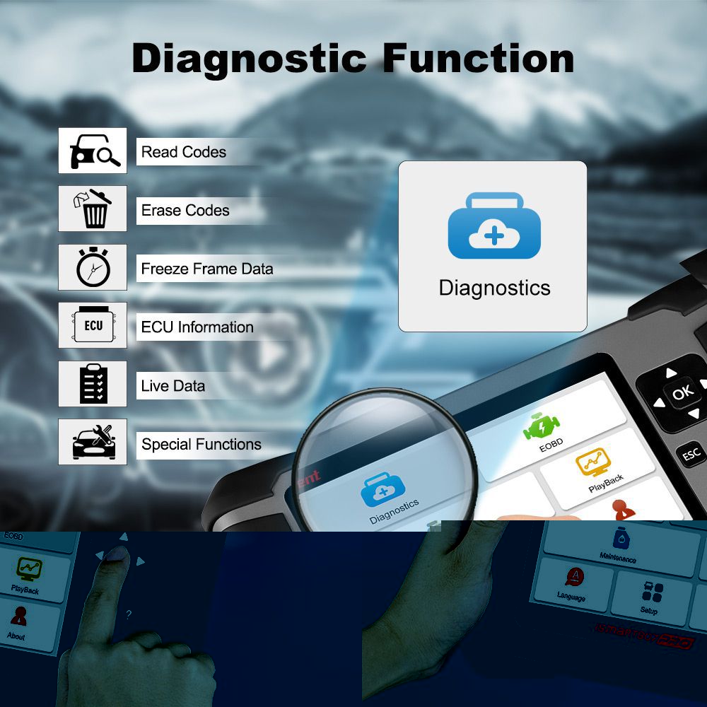 Vident iSmart807Pro All System OBD OBDII Scanner Alle macht Diagnosewerkzeug DPF ABS AIRBAG Öl LIFE RESET