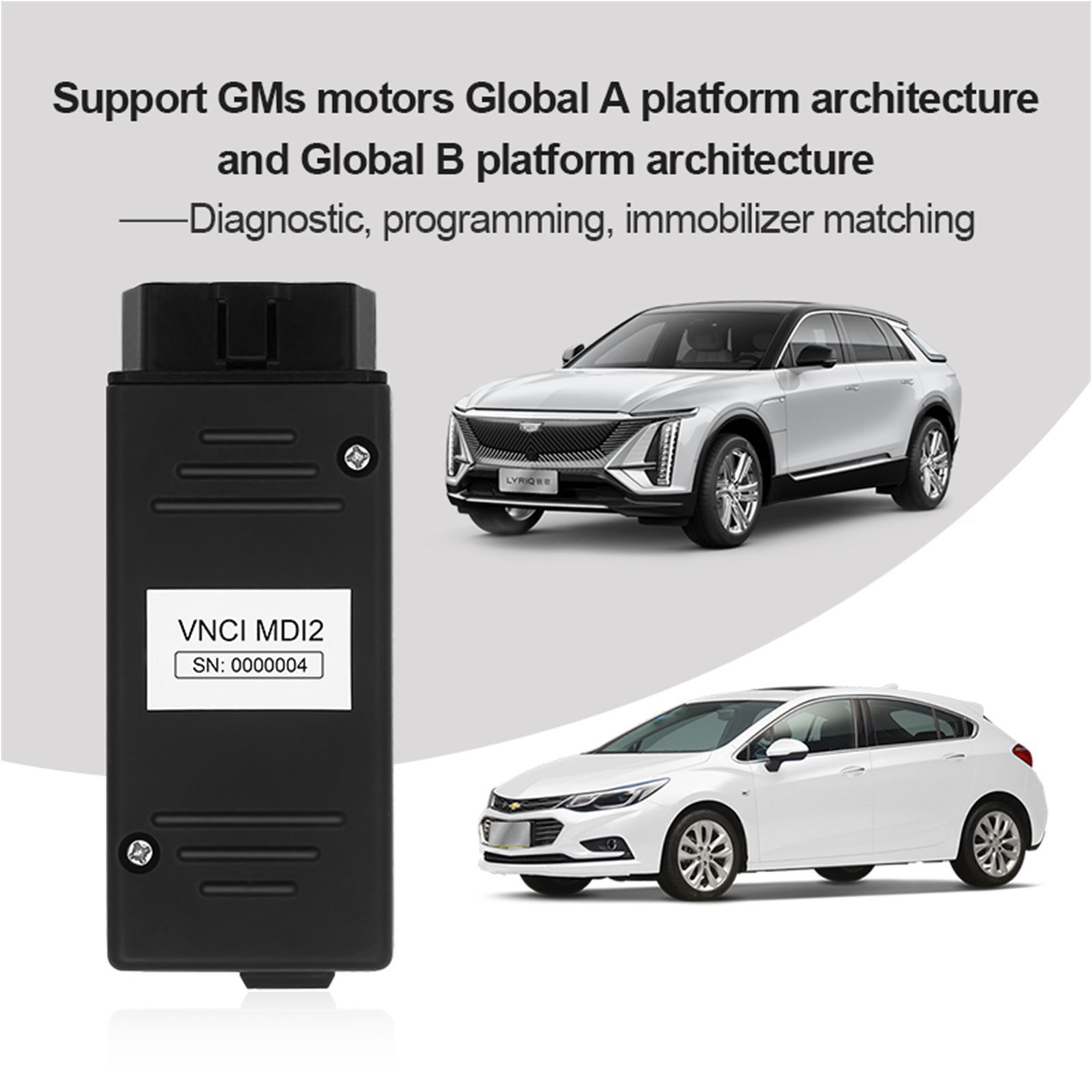 2023 Neueste VNCI MDI2 Diagnoseschnittstelle für GMs Unterstützung CAN FD/DoIP kompatibel mit TLC, GDS2, DPS, Tech2win Offline Software