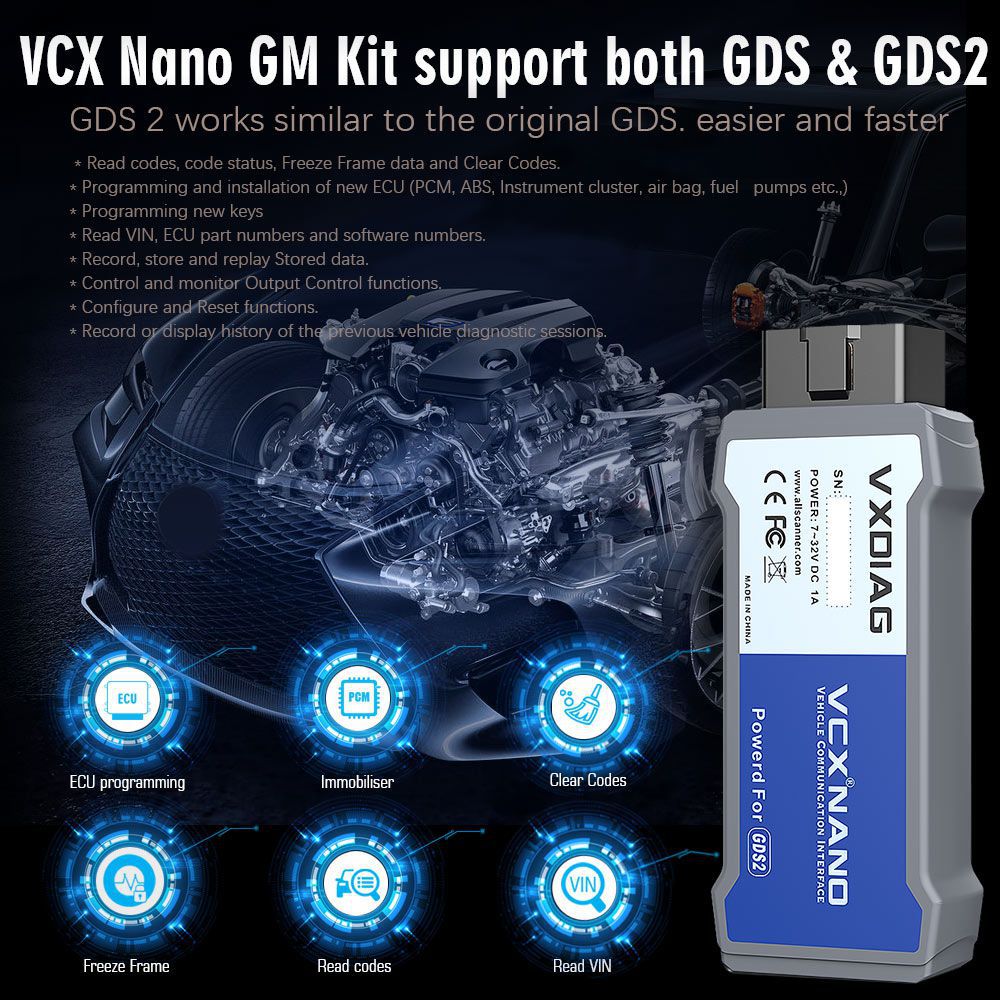 USB Version VXDIAG VCX Nano für GM/OPEL GDS2 V2022.05 Tech2WIN 16.02.24 Diagnosewerkzeug