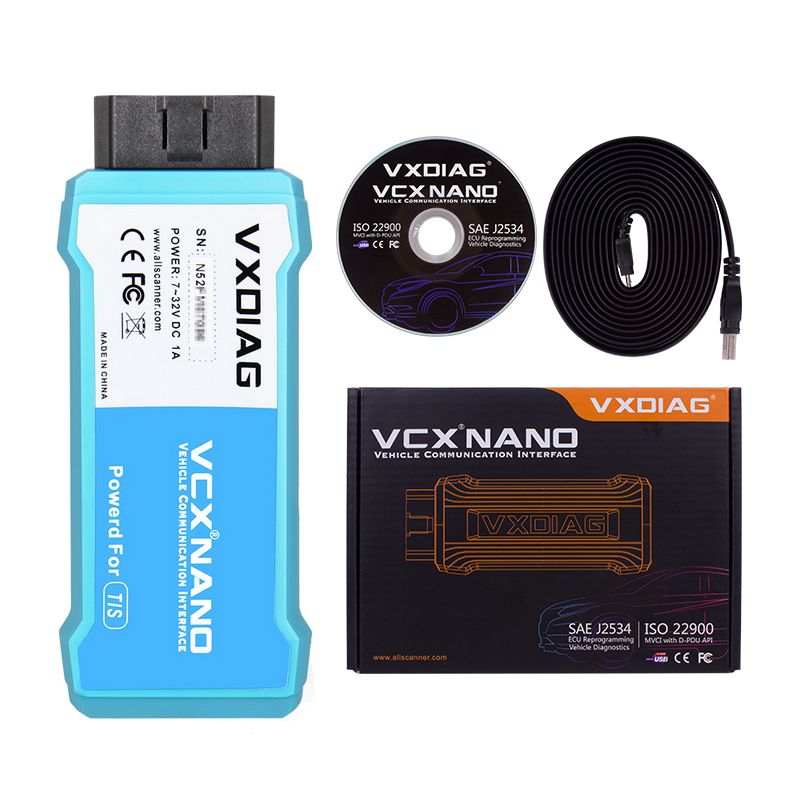 VXDIAG VCX NANO für TOYOTA TIS Techstream V12.00.127 Kompatibel mit SAE J2534 WIFI Version