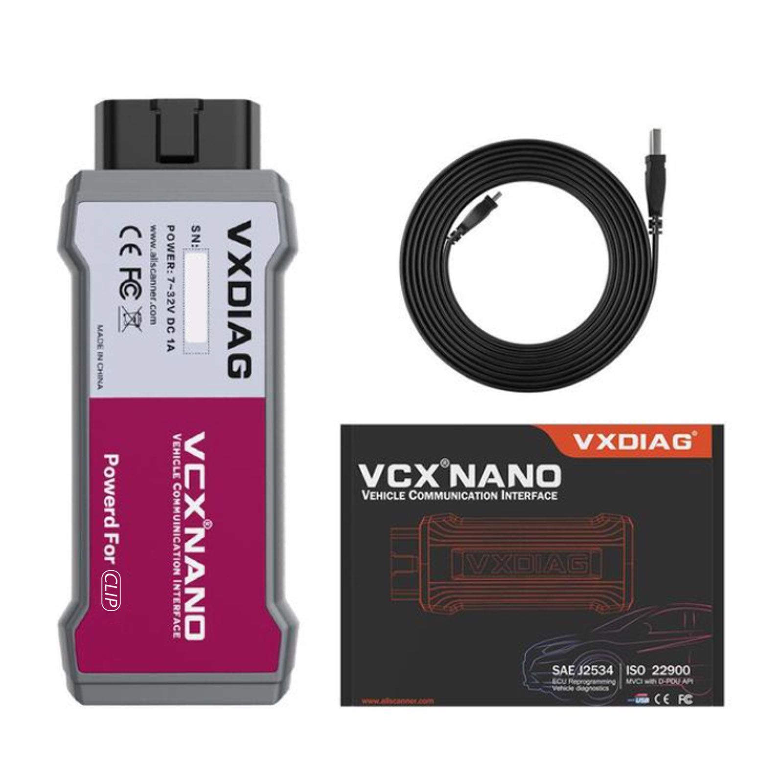 VXDIAG VCX NANO RVDIAG für Renault Alle Systeme Diagnosewerkzeug J2534 ECU Codierung und Programmierung OBD2 Scanner