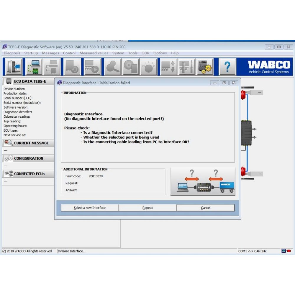 Wabco Diagnostic Software Wabco TEBS-E 5.50 + Neue Activator Englische und Deutsche Version