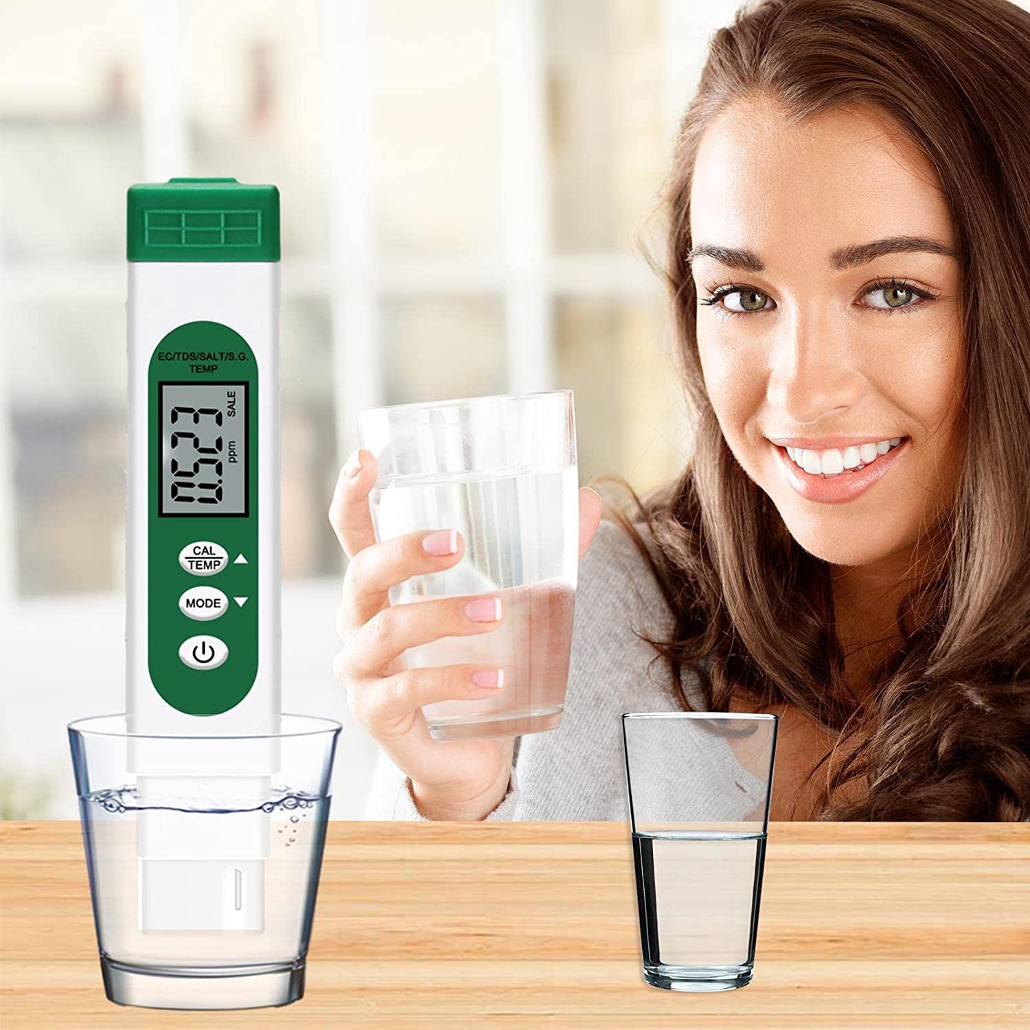 Wasser Tester Pen LCD Display Wasser Tester EC TDS Temp Meter 5-in-1 Multifunktionale hohe Genauigkeit Wasser Test Meter für Hydropon