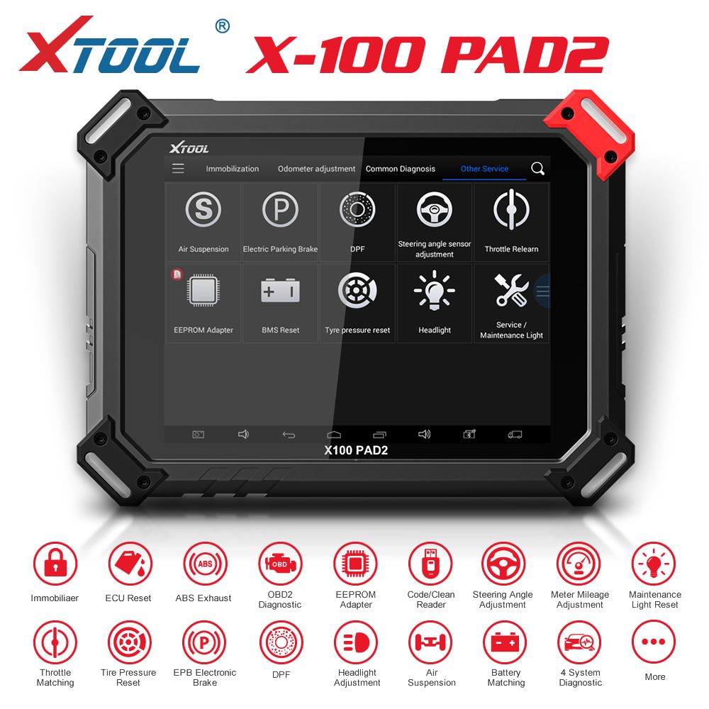 XTOOL X100 X-100 PAD2 Pro Key Programmer Vollversion mit VW 4th & 5th IMMO Mehr Sonderfunktion hinzugefügt