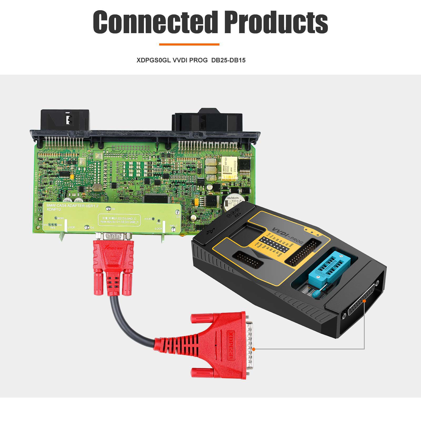 Xhorse XDPGSOGL DB25 DB15 Konektorkabel funktioniert mit VVDI Prog und lötfreien Adaptern