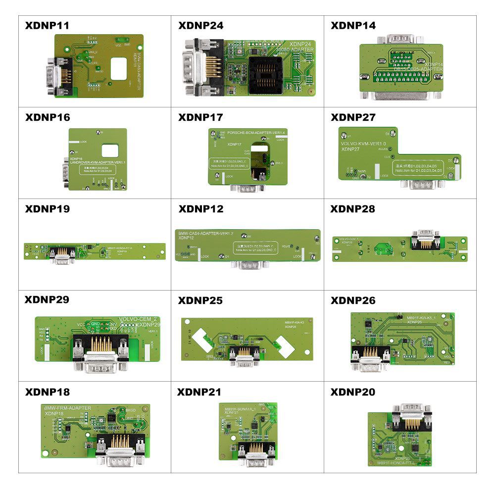 Xhorse VVDI Key Tool Plus Pad Plus lötfreie Adapter und Kabel Full Set XDNPP0CH 16pcs