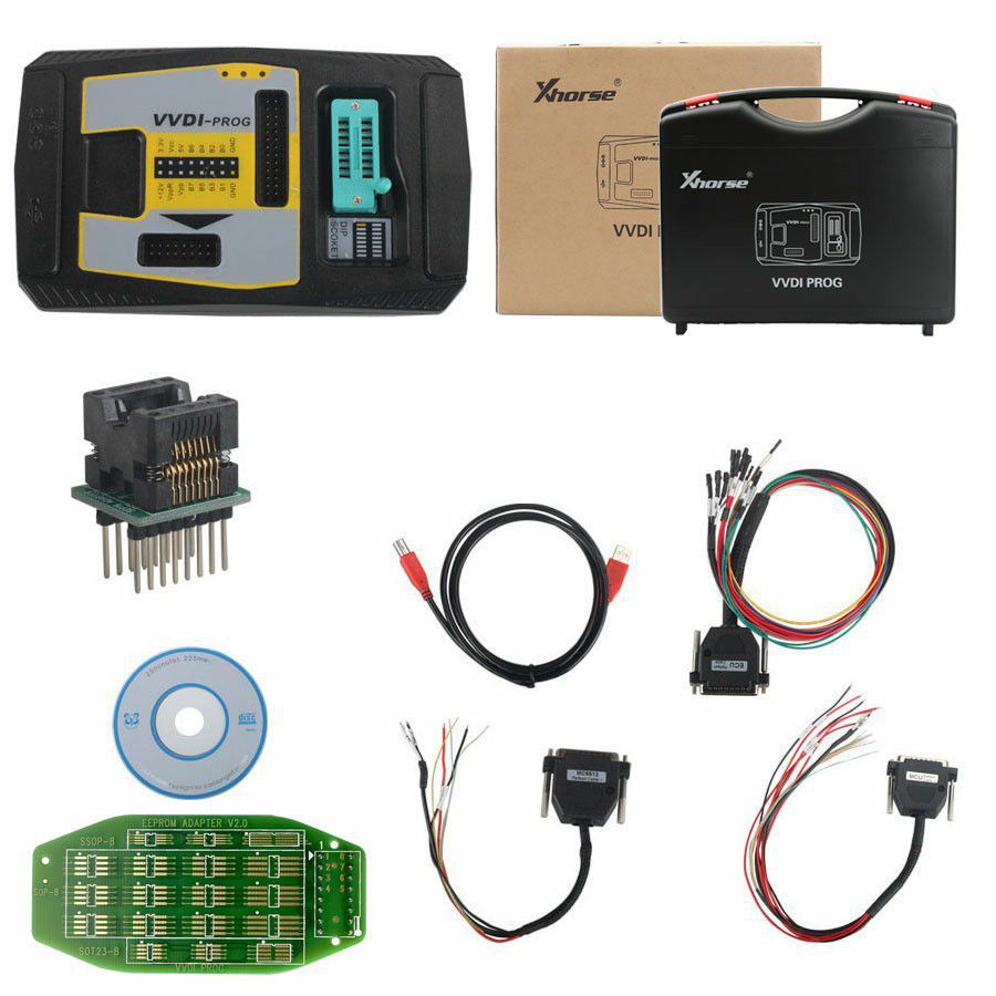 Original Xhorse VVDI Prog Programmer mit Bosch ECU Adapter Lesen Sie BMW ECU N20 N55 B38 ISN ohne Öffnung