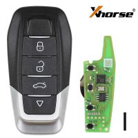 Xhorse XKFEF6EN FA.LL Typ Drahtklappschlüssel 4 Knöpfe Hell Schwarz Universal Remote Key 5pcs / lot