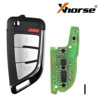 Xhorse XKF20EN Wire Remote Key Memoeial Knife Style 3 Buttons 5pcs/lot