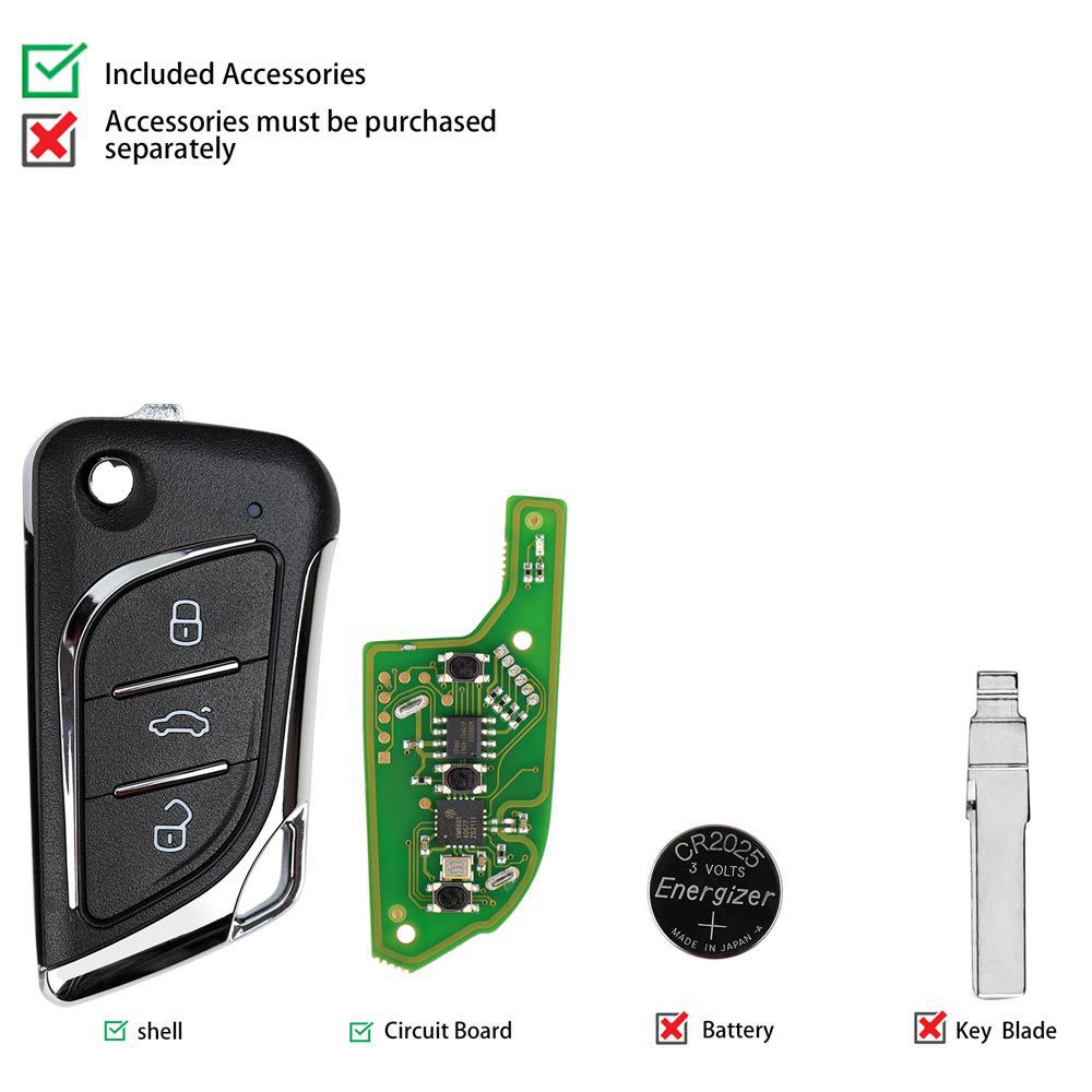 Xhorse XKLKS0EN Wire Remote Key für Lexus Typ 5pcs/lot