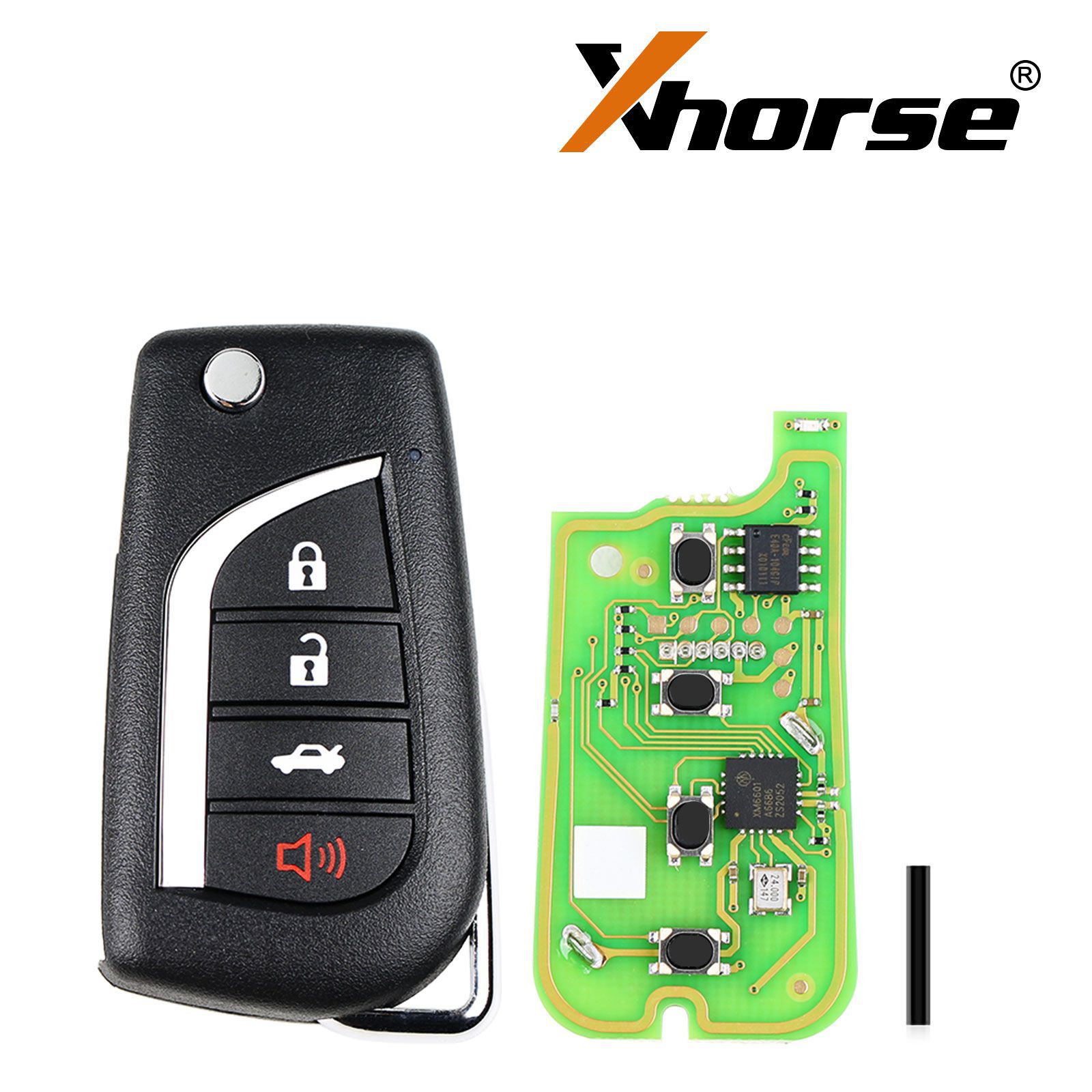 Xhorse XKTO10EN Drahtfernschlüssel Toyota Flip 4 Tasten Englische Version 5pcs/lot