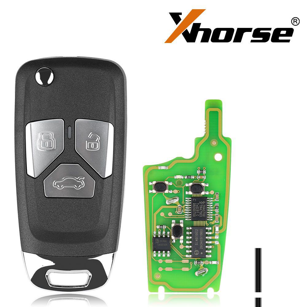 XHORSE XNAU01EN Audi Style Wireless VVDI Universal Flip Remote Key mit 3/4 Button 5pcs/lot