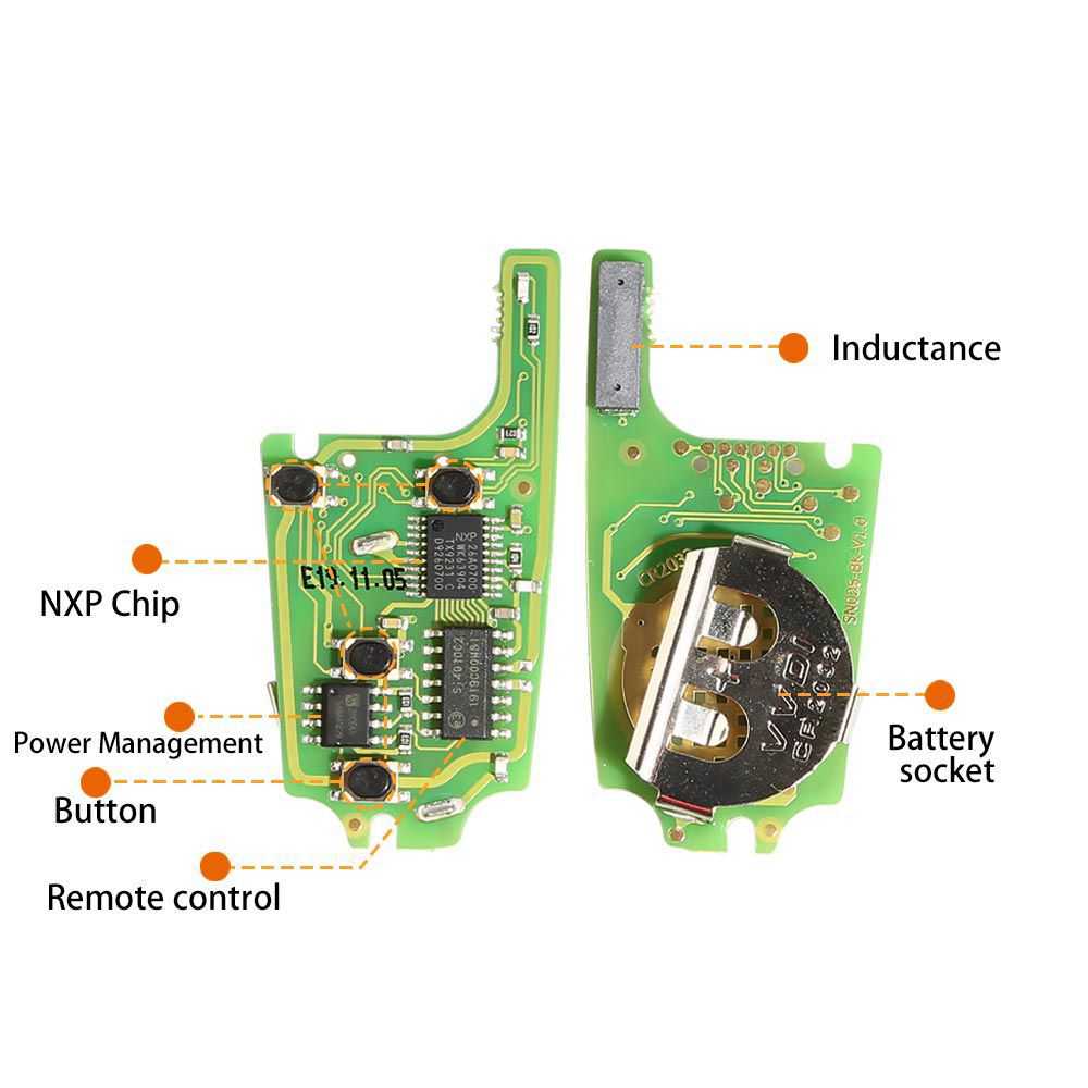 Xhorse XNBU01EN Wireless Remote Key Buick Flip 4 Tasten Englische Version 5pcs/lot