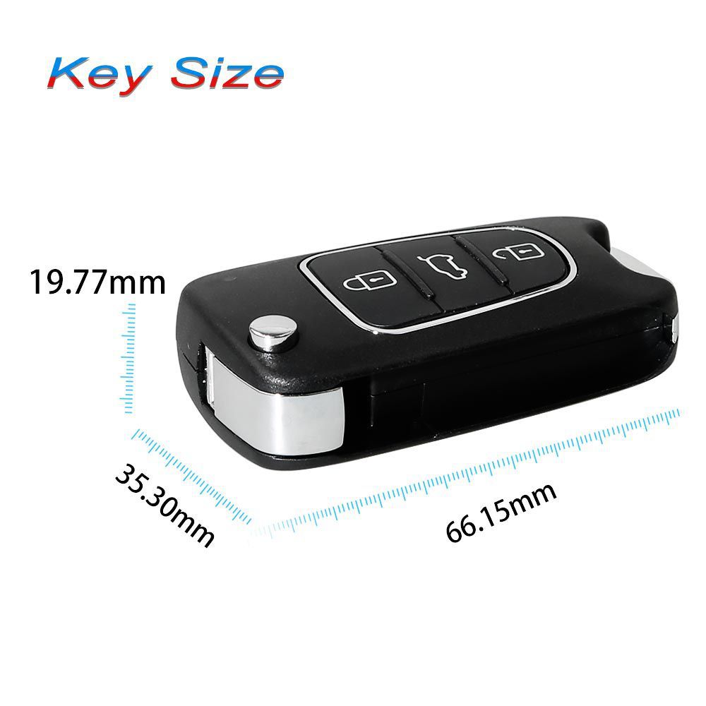 Xhorse XNHY02EN Wireless Remote Key Hyundai Flip 3 Tasten Englisch 10pcs/lot