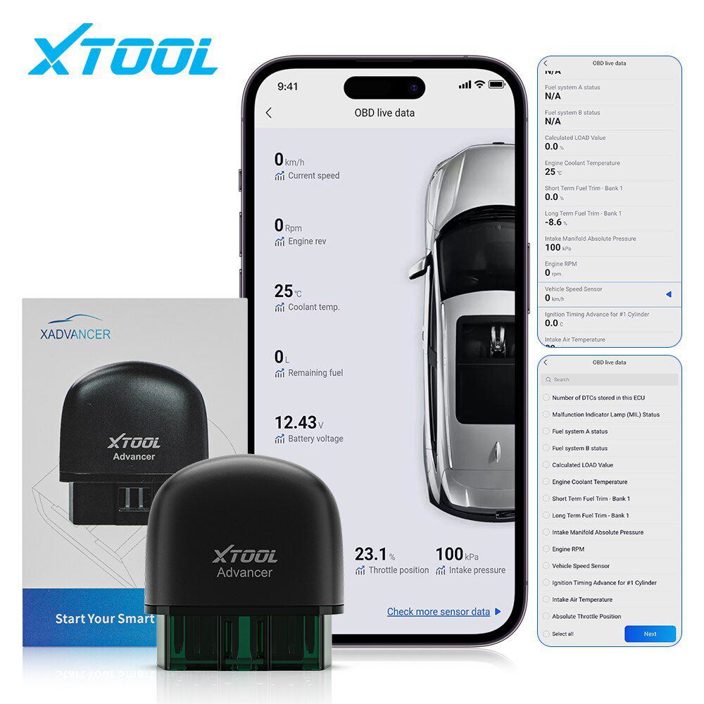 2023 Neueste XTOOL AD20 Advancer OBD2 Code Reader Scanner Auto Motor Diagnose Tools Android/IOS Besser als ELM327/AD10 Update