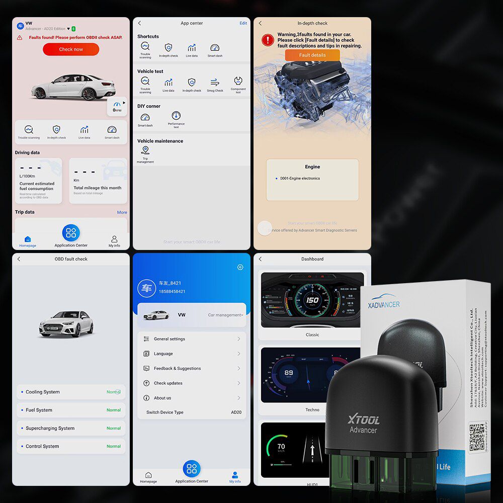 2023 Neueste XTOOL AD20 Advancer OBD2 Code Reader Scanner Auto Motor Diagnose Tools Android/IOS Besser als ELM327/AD10 Update