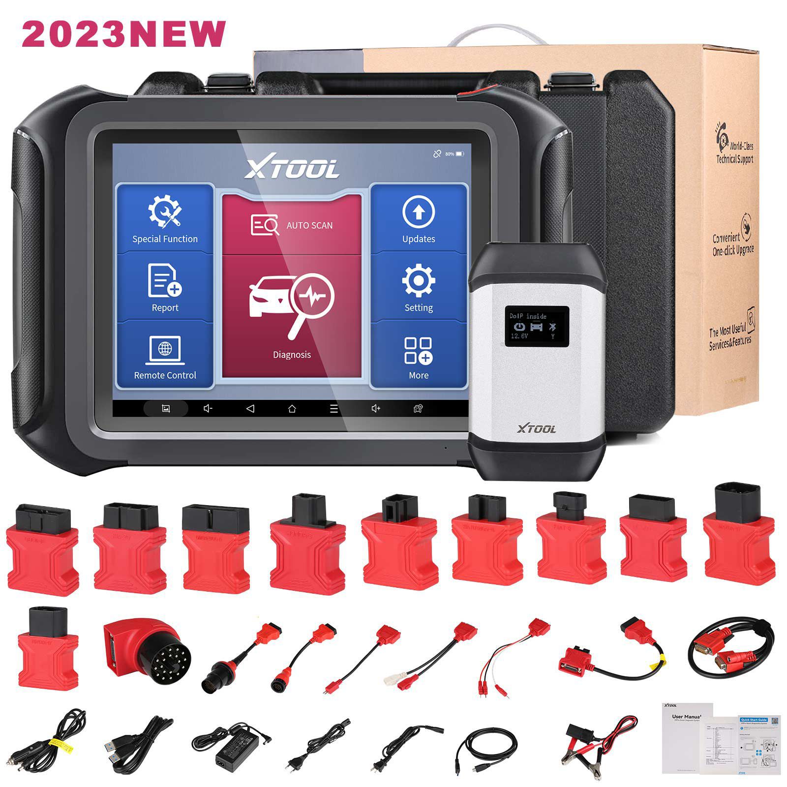 2023 XTOOL D9 PRO OBD2 Bidirektionaler Scan Für VW/BENZ/BW ECU Online Programmierer ECU Codierung Aktives Test Diagnosewerkzeug