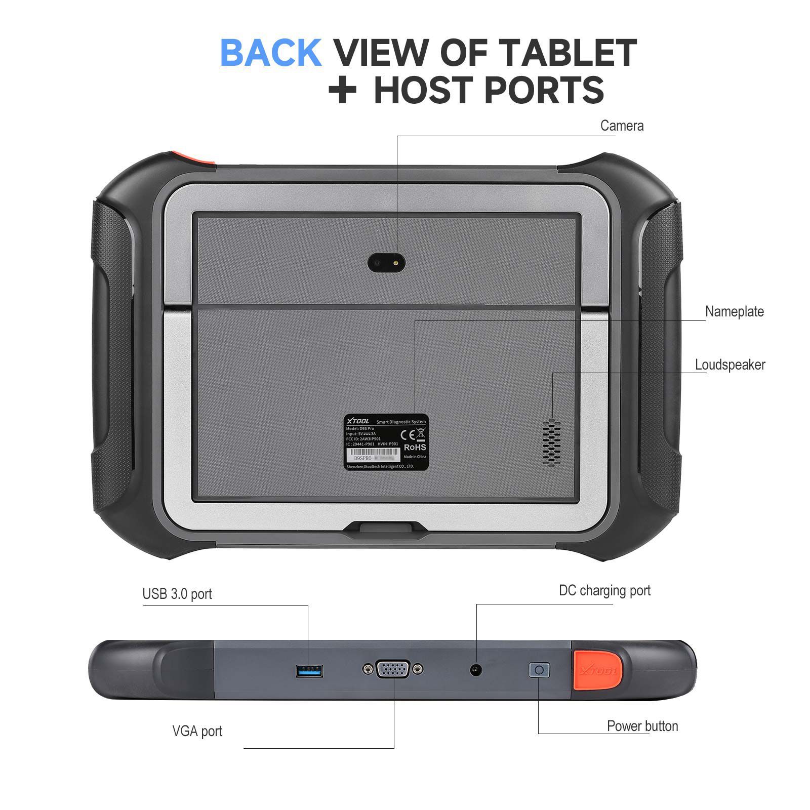 2023 XTOOL D9S Pro Wifi Verbindung Auto Diagnose Scanner Unterstützung ECU Coding Topologie Mapping Key Programmierung 42 Service Funktionen CAN FD DoIP