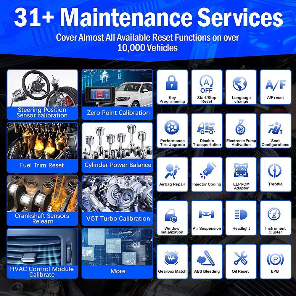 XTOOL InPlus IP819TS TPMS Programmierung Alle Systeme Diagnose Bi-Directional Control 30+ Zurücksetzen Bluetooth Automotive WIth 4pcTS100