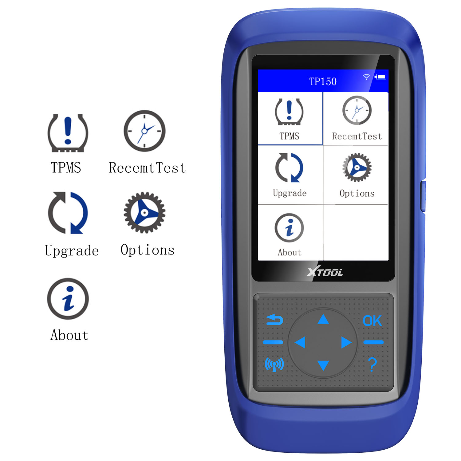 XTOOL TP150 Reifendrucküberwachungssystem OBD2 TPMS Scanner Tool mit 315&433 MHZ Sensor