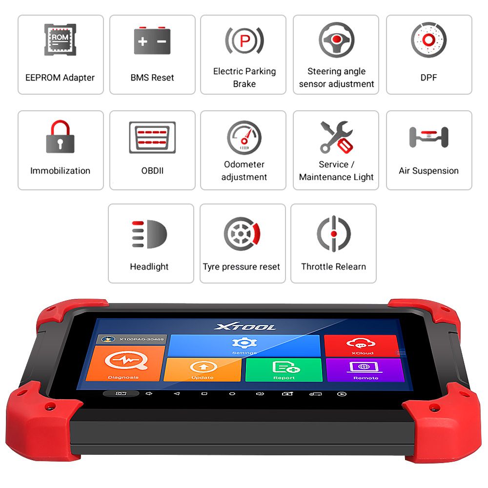 Neuester XTOOL X100 PAD Key Programmer mit Ölrest Tool Odometeranpassung und mehr Sonderfunktionen