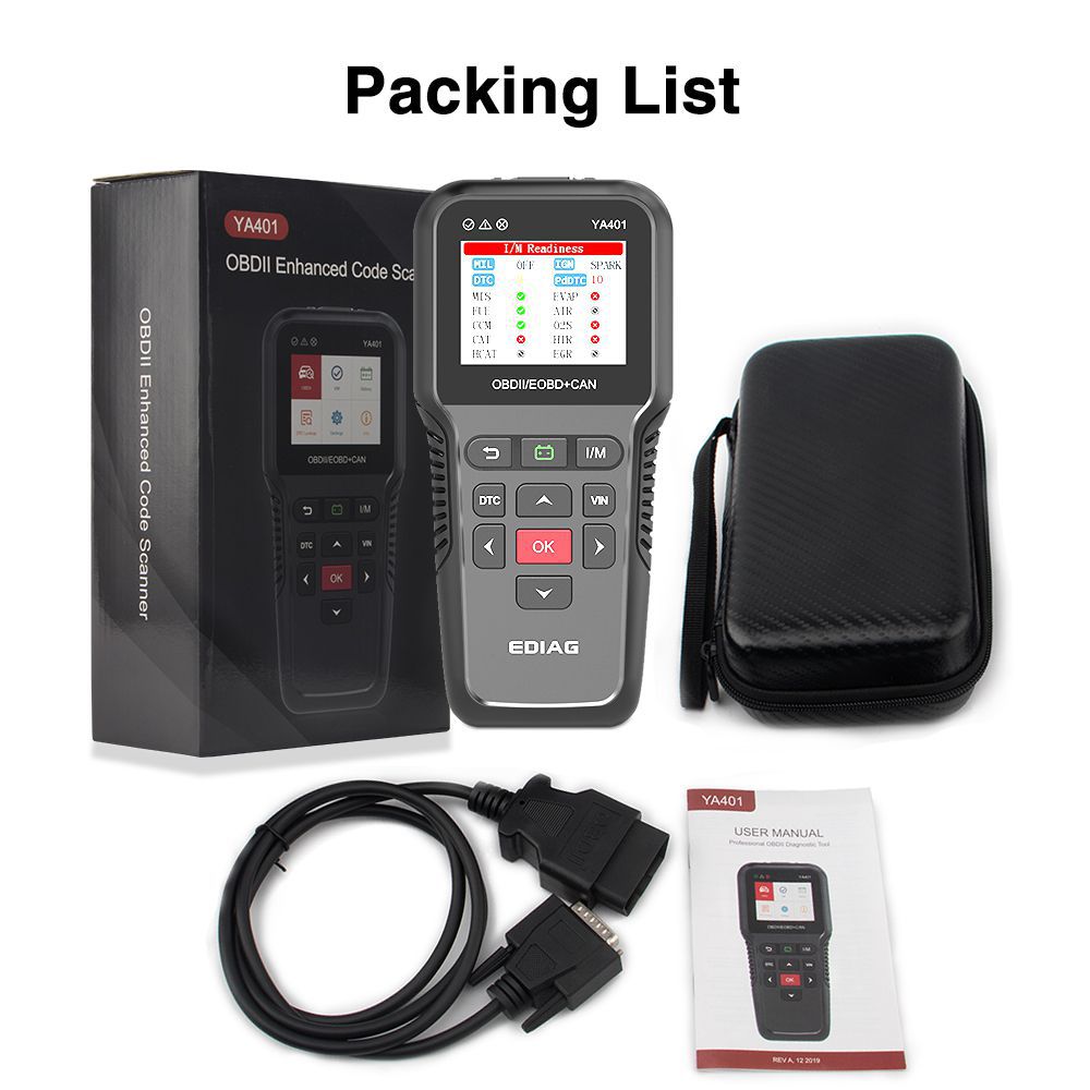 YA401 EDIAG Scanner Tool EOBD/OBDII Code Reader Support Kostenlose Aktualisierung Auto Diagnosis auto obd2 Akkutester 12v