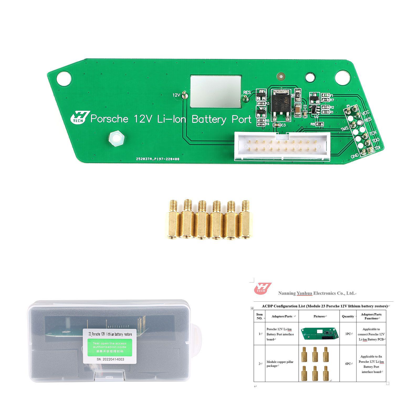 Yanhua Mini ACDP Modul23 für Porsche 12V Lithium Batterie Wiederherstellung